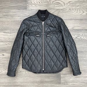 Diesel Black Gold Quilted Leather Jacket, Euro Size 48 (US Size 38 or M), Used